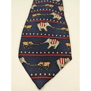 Vintage Britches Great‎ Outdoor Democrat Republican USA Pointed Classic Necktie